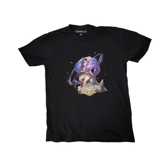 Official Summoners War Video Game Black T-Shirt MMO RPG Adult Medium - Picture 1 of 2